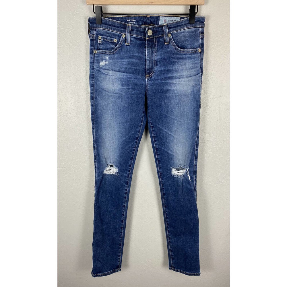 AG Adriano Goldschmied The Prima Mid-Rise Cigarette Jeans Size 27 Stretch